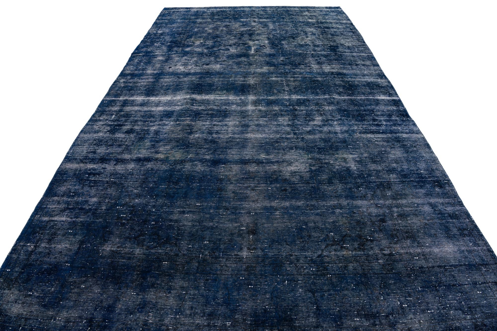 7' 3 x 13' 1 Hand Knotted Ultra Vintage Persian Wool Rug