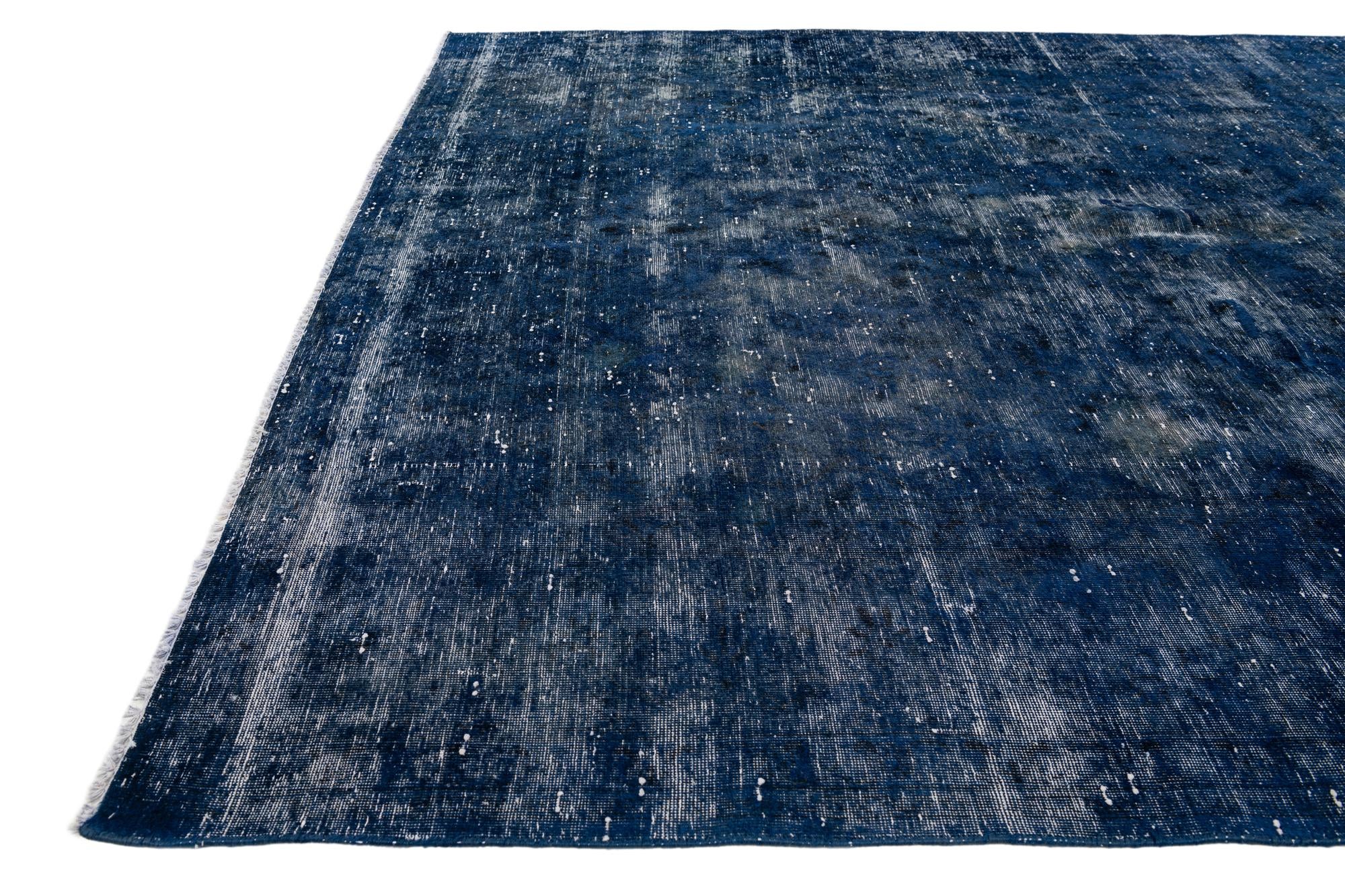 7' 3 x 13' 1 Hand Knotted Ultra Vintage Persian Wool Rug