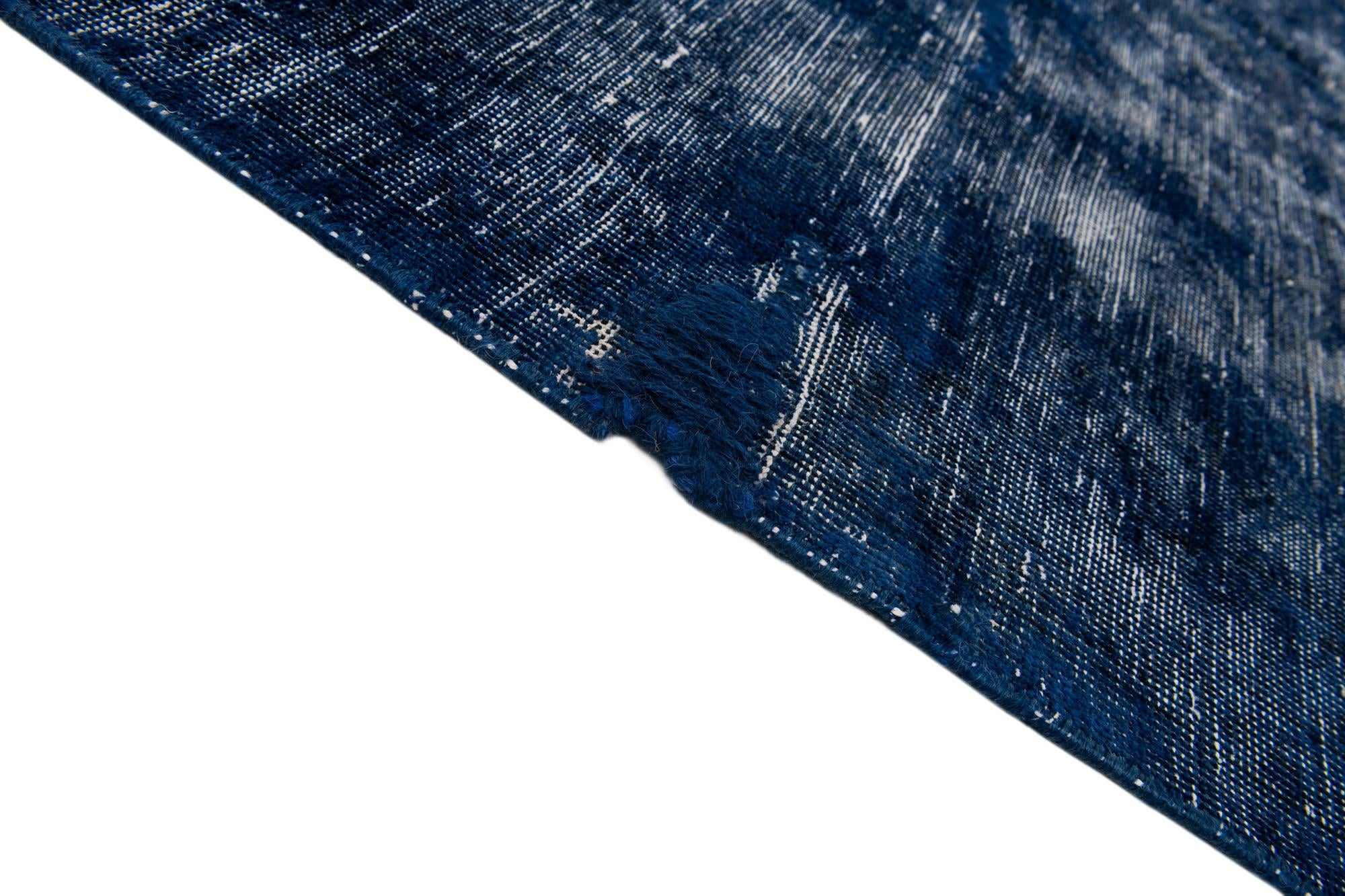 7' 3 x 13' 1 Hand Knotted Ultra Vintage Persian Wool Rug