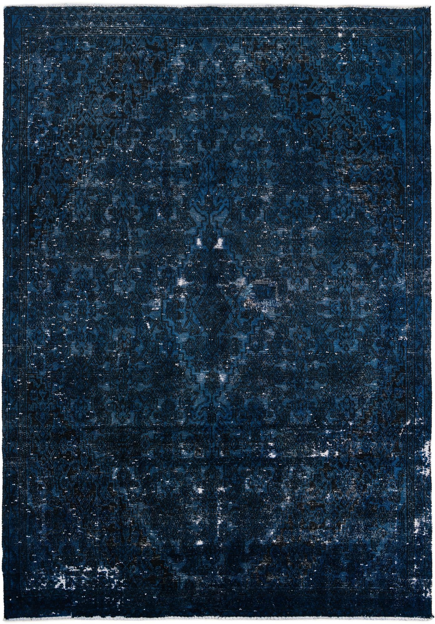 7' x 9' 9 Hand Knotted Ultra Vintage Persian Wool Rug