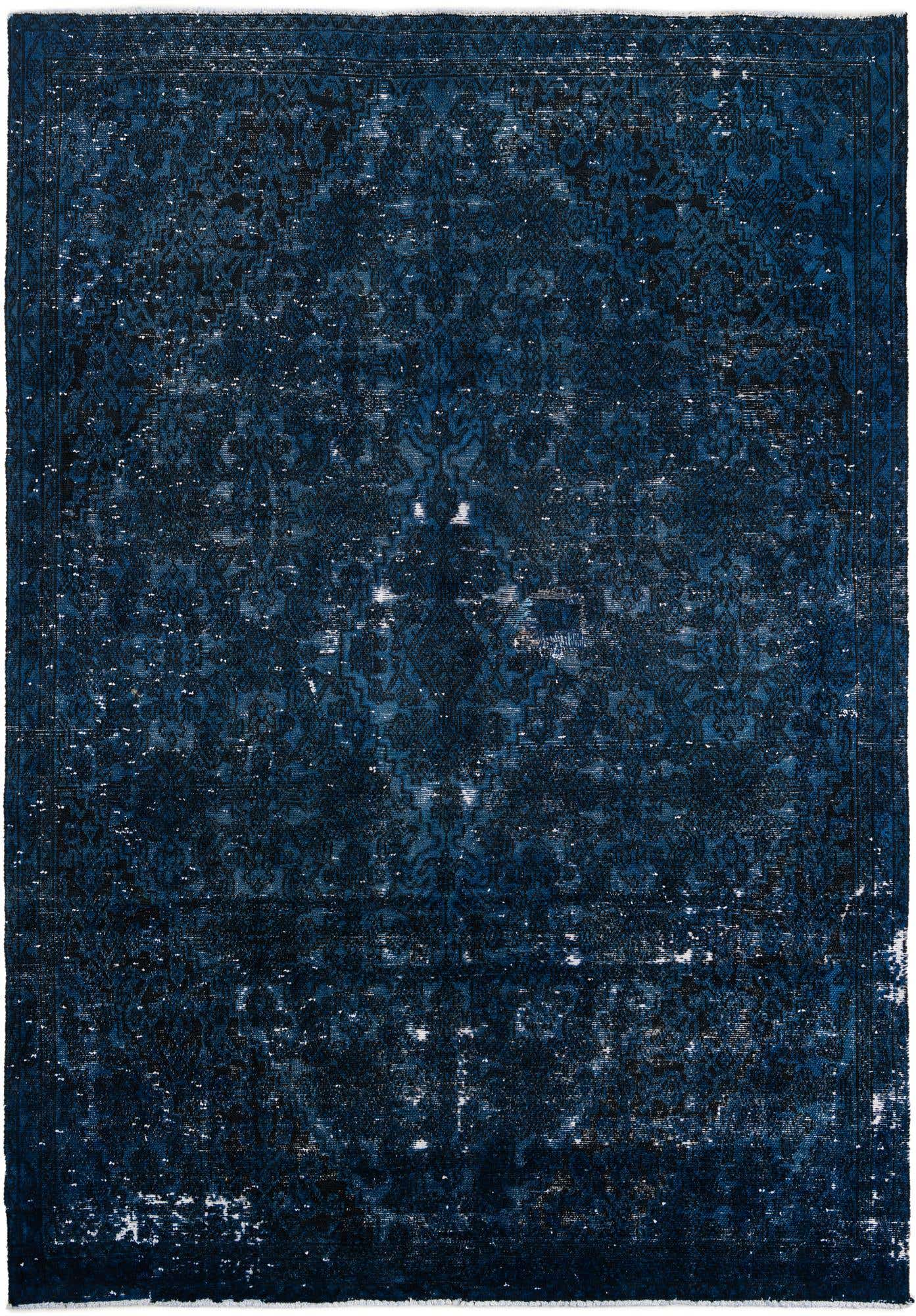 7' x 9' 9 Hand Knotted Ultra Vintage Persian Wool Rug