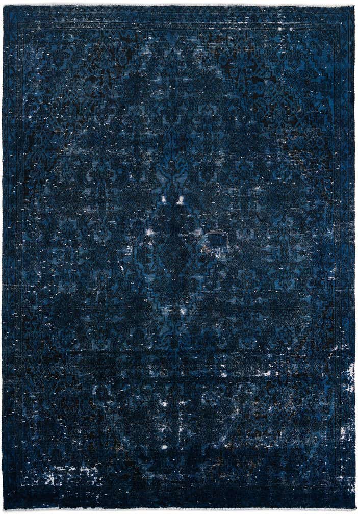 7' x 9' 9 Hand Knotted Ultra Vintage Persian Wool Rug