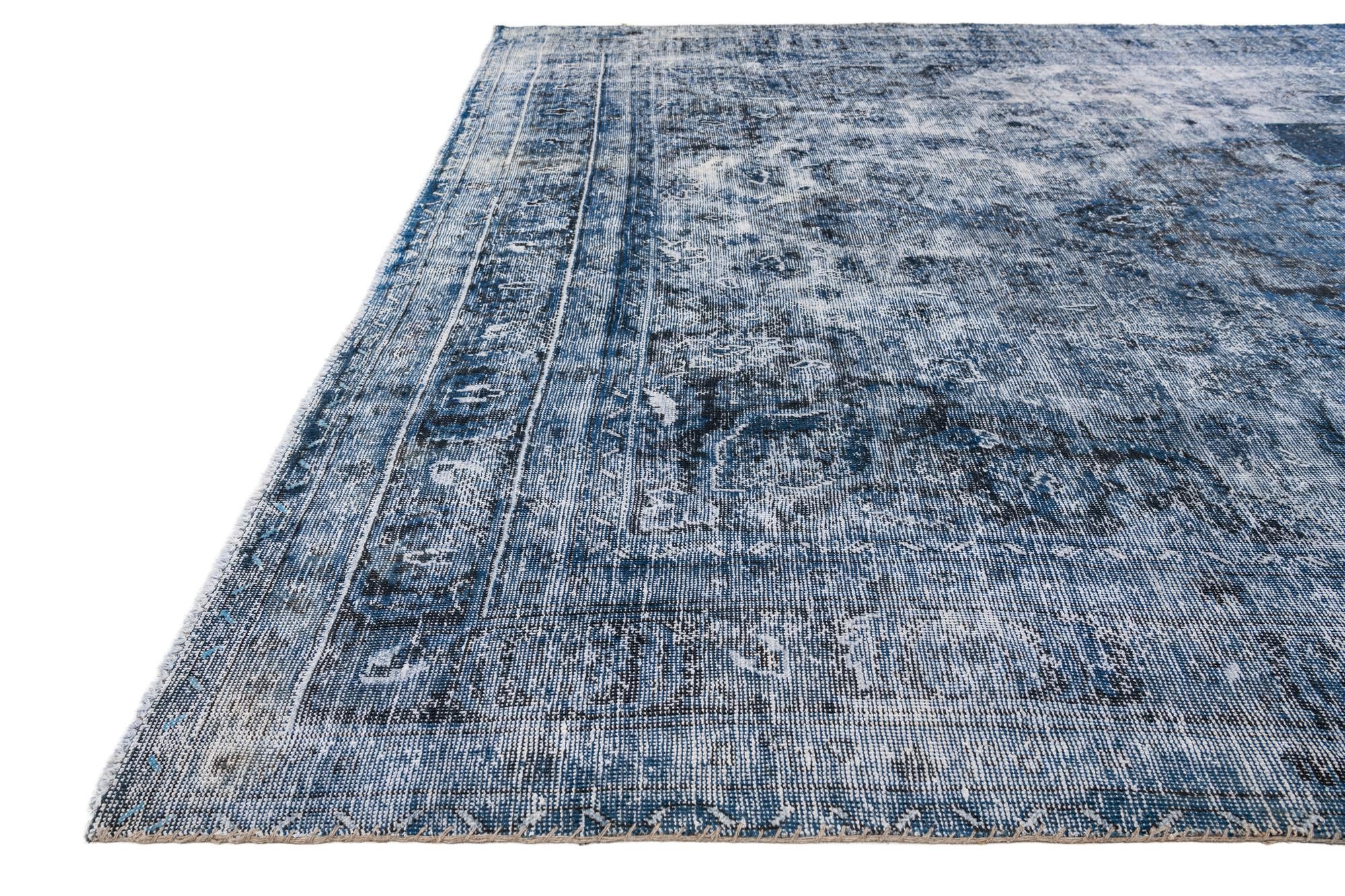 9' 5 x 12' 5 Hand Knotted Ultra Vintage Persian Wool Rug