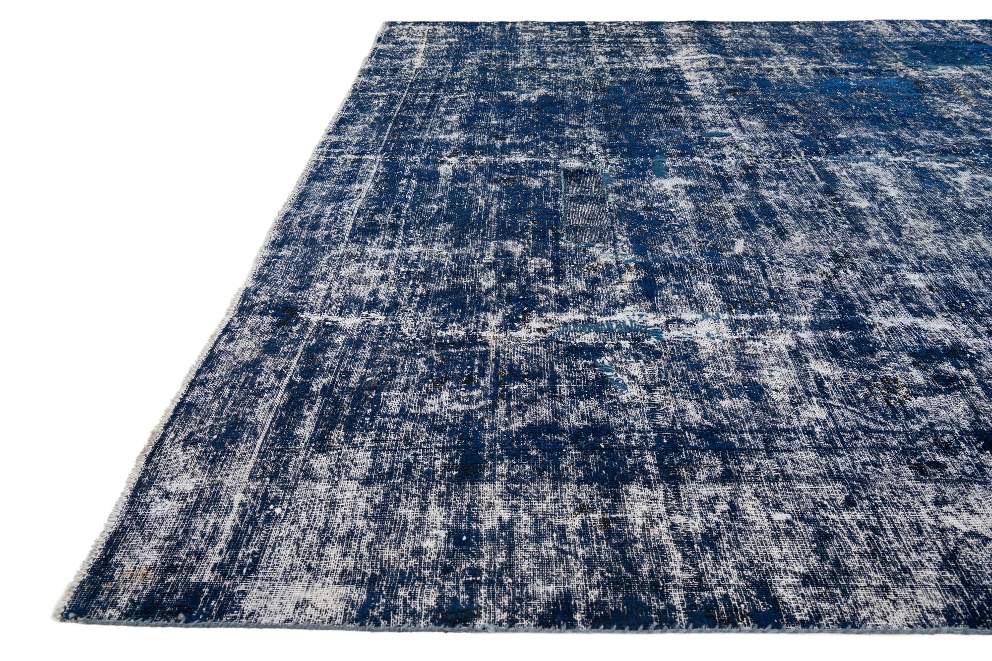 8' 9 x 11' 6 Hand Knotted Ultra Vintage Persian Wool Rug