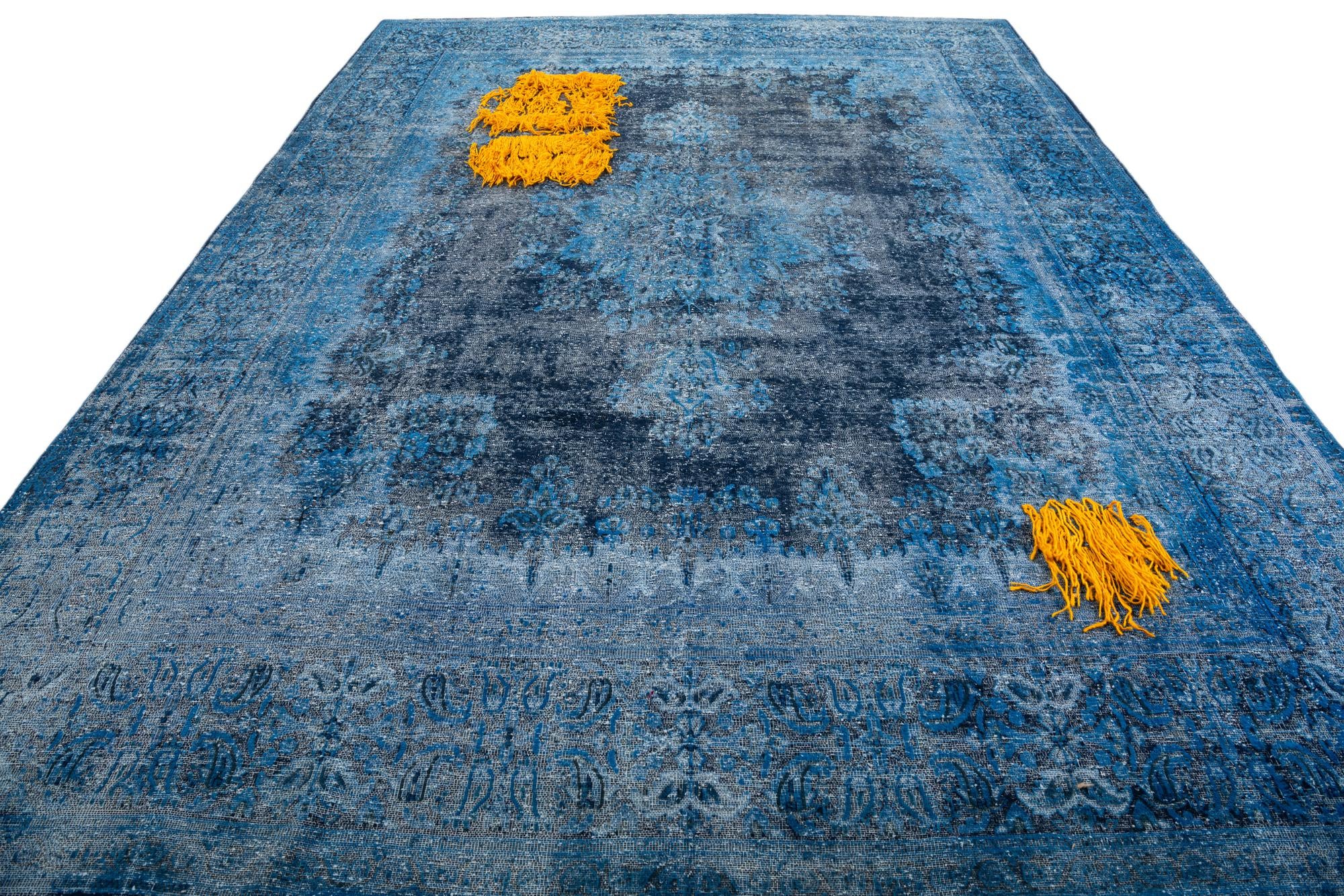 9' 5 x 13' 2 Hand Knotted Ultra Vintage Persian Wool Rug