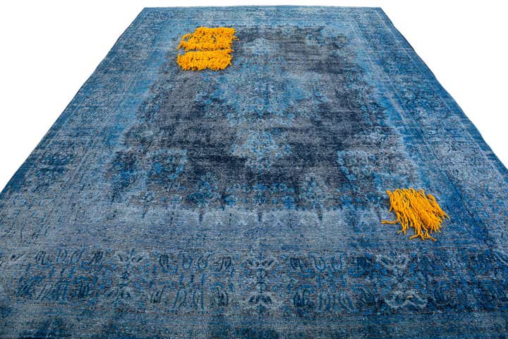 9' 5 x 13' 2 Hand Knotted Ultra Vintage Persian Wool Rug