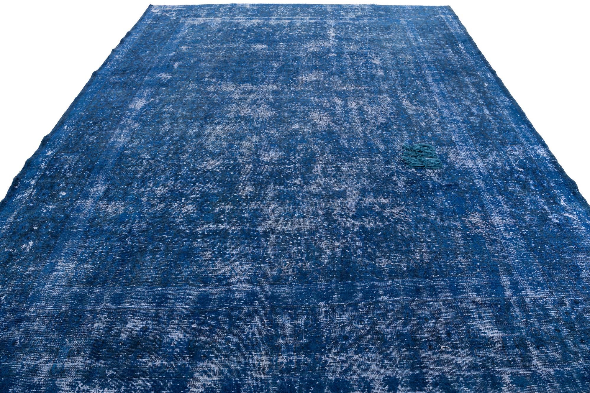9' x 11' 4 Hand Knotted Ultra Vintage Persian Wool Rug