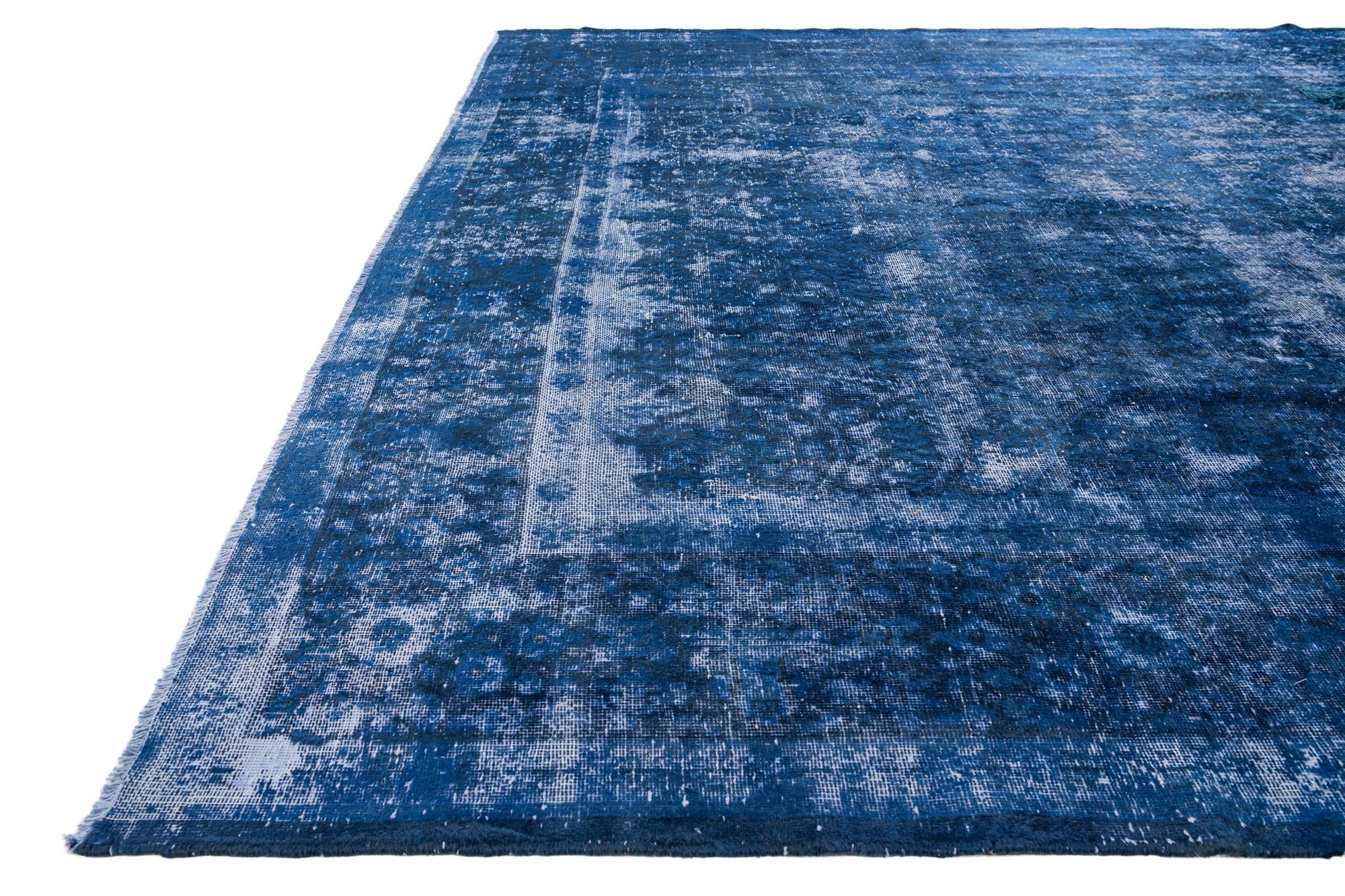9' x 11' 4 Hand Knotted Ultra Vintage Persian Wool Rug