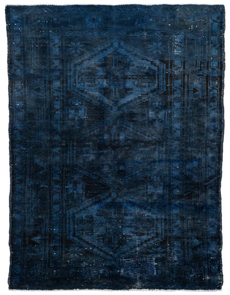Detail image of 4' 3 x 6' 10 Hand Knotted Ultra Vintage Persian Wool Rug