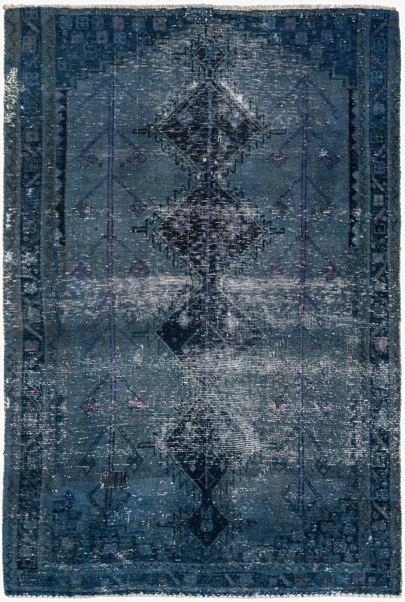 4' 5 x 6' 6  Hand Knotted Ultra Vintage Persian Wool Rug