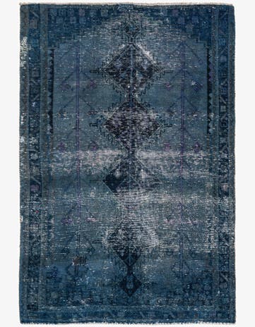 4' 5 x 6' 6 Hand Knotted Ultra Vintage Persian Wool Rug