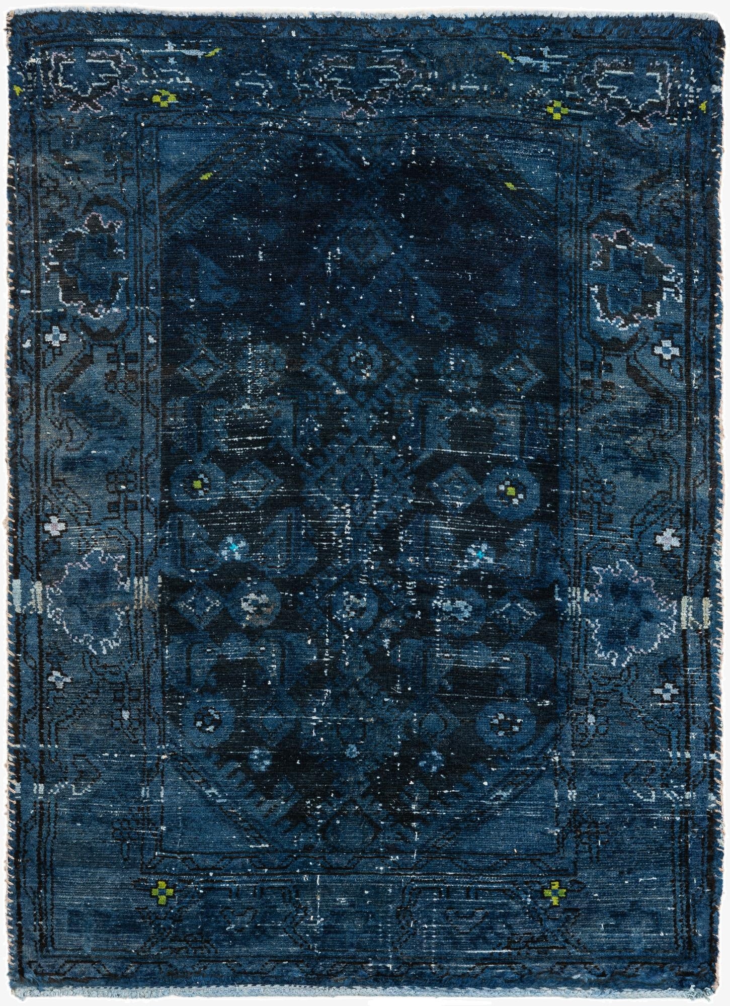 3' 2 x 4' 7  Hand Knotted Ultra Vintage Persian Wool Rug