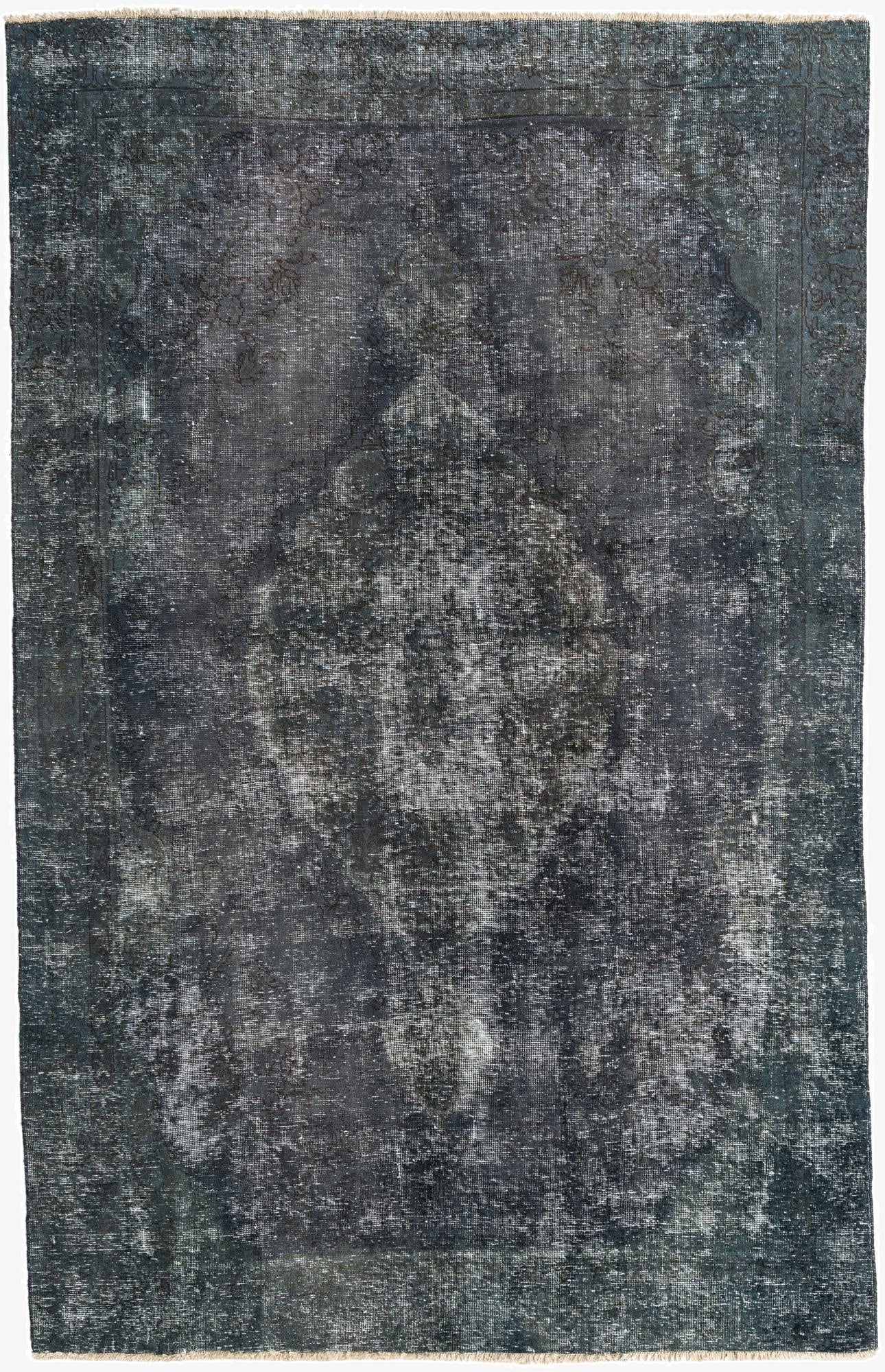 6' x 9' 7  Hand Knotted Ultra Vintage Persian Wool Rug