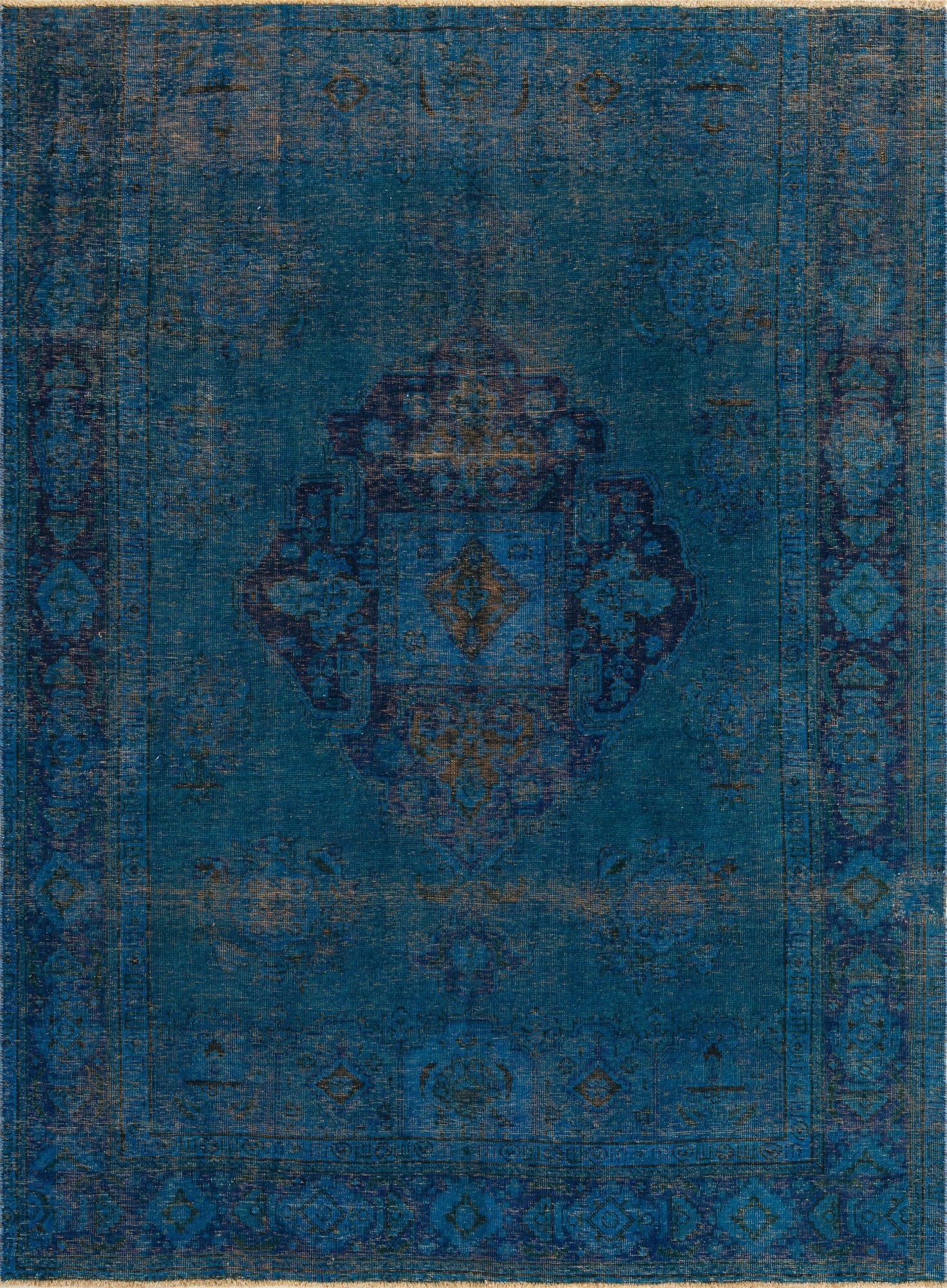 6' 8 x 9' 1  Hand Knotted Ultra Vintage Persian Wool Rug