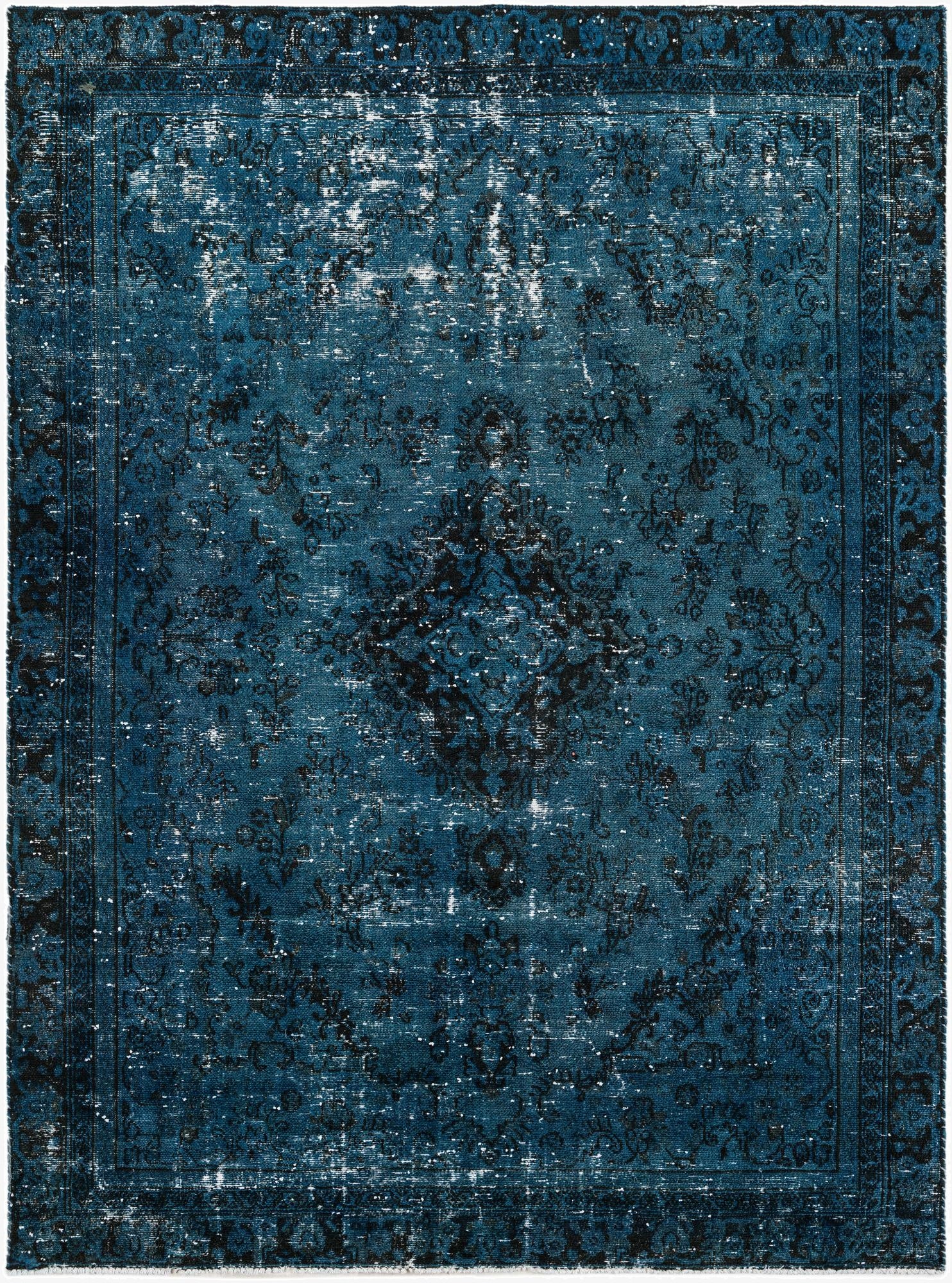 6' 7 x 8' 10  Hand Knotted Ultra Vintage Persian Wool Rug