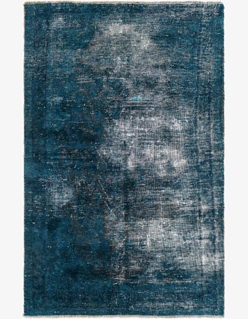 4' x 6' Hand Knotted Ultra Vintage Persian Wool Rug