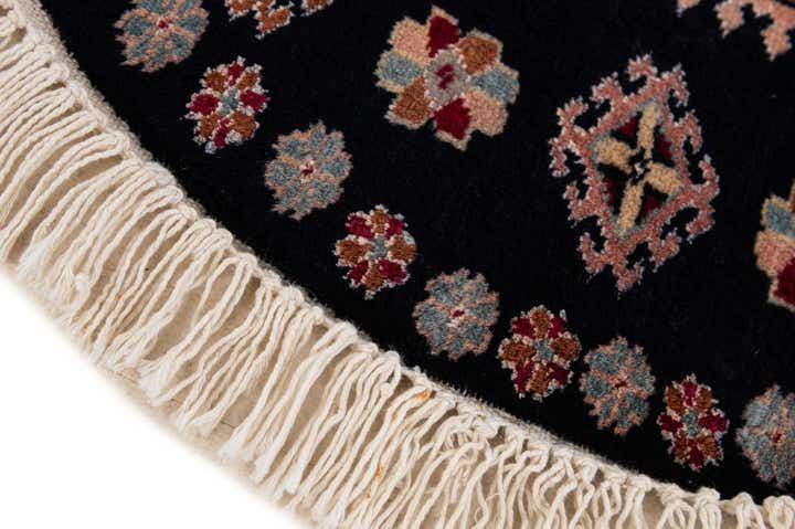 2' 1 x 2' 2 Hand Knotted Bokhara Oriental Wool Round Rug