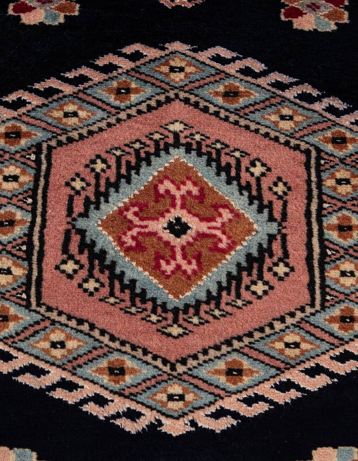 Detail image of 2' 1 x 2' 2  Hand Knotted Bokhara Oriental Wool Round Rug