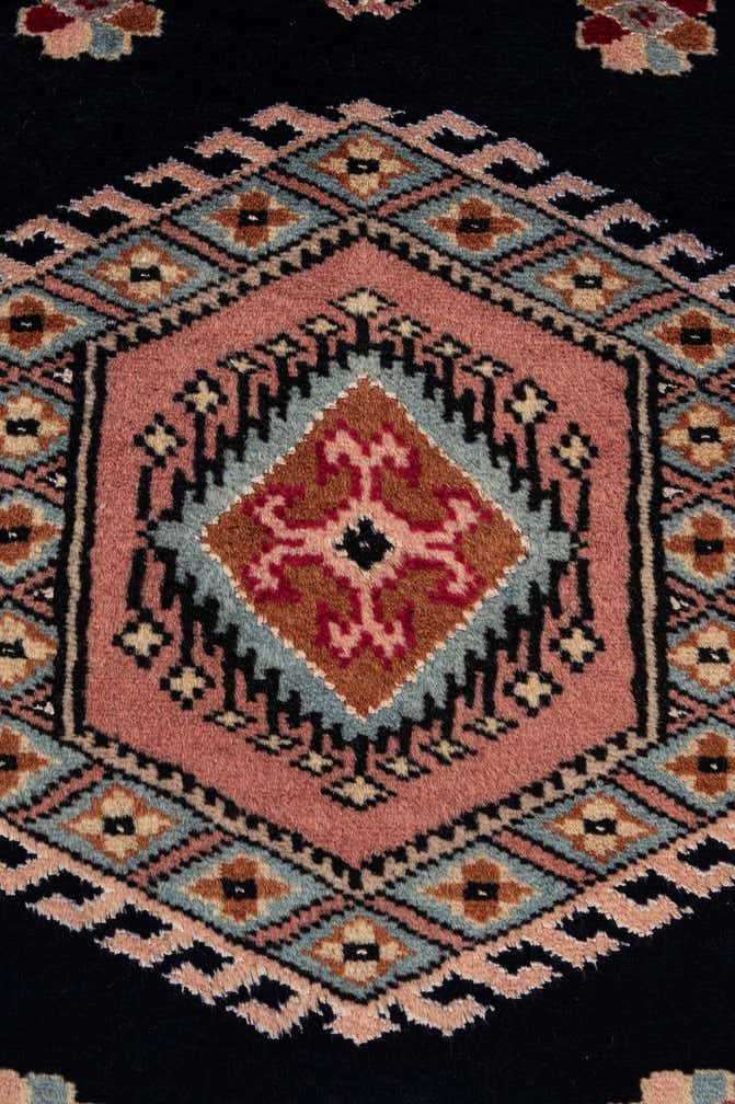 2' 1 x 2' 2 Hand Knotted Bokhara Oriental Wool Round Rug