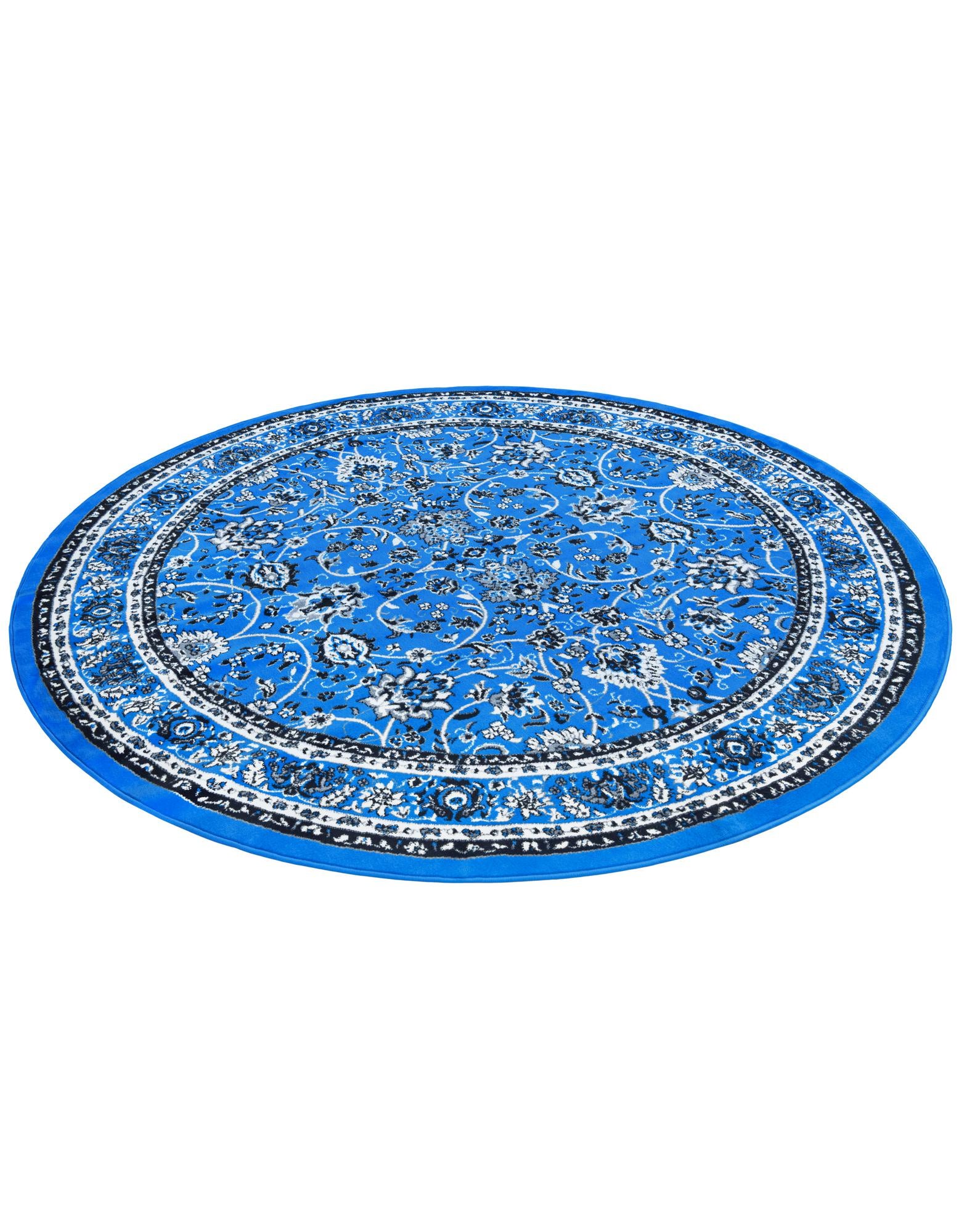 7' 10 x 7' 10 Kashan Design Round Rug