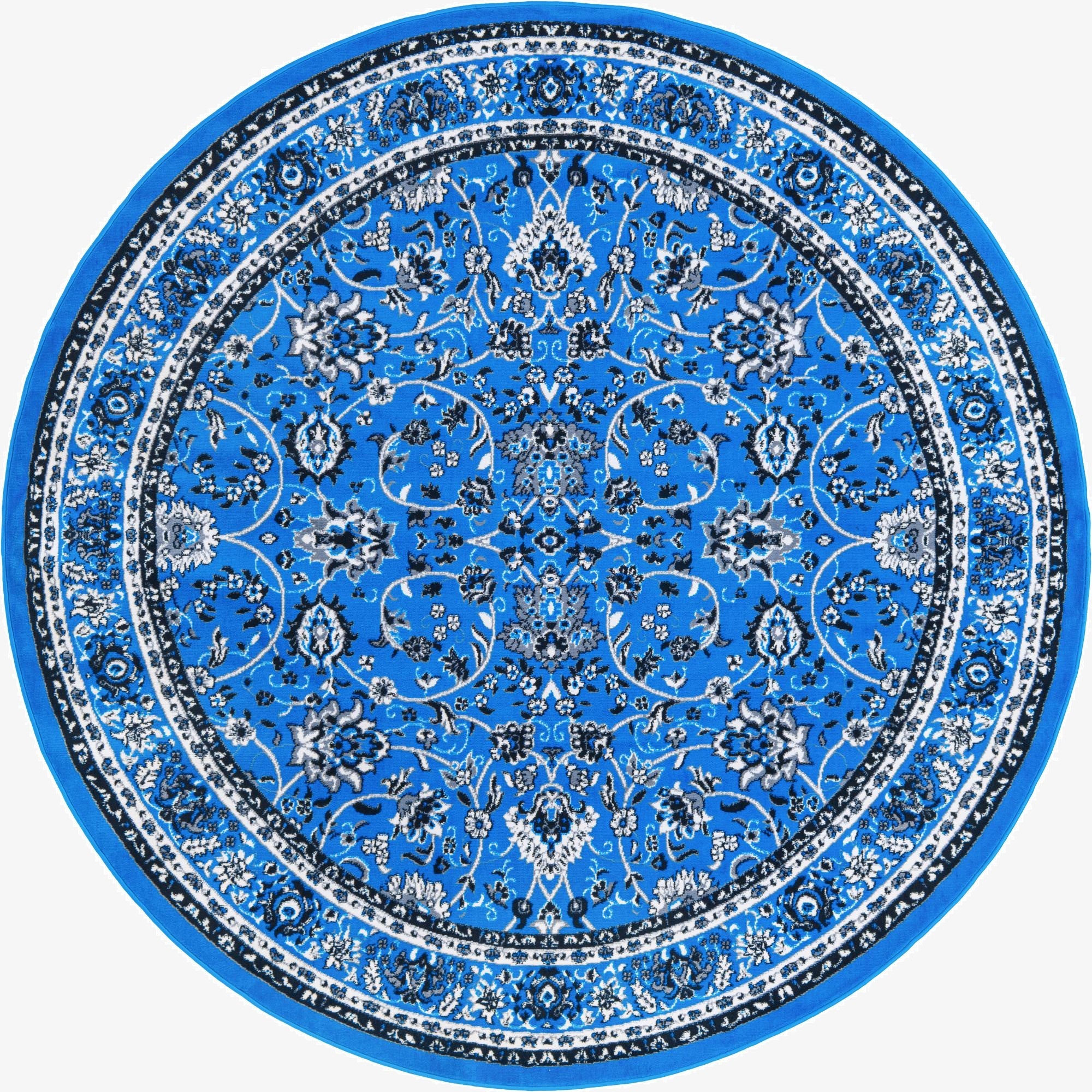 Primary image 7' 10 x 7' 10 Kashan Design Round Rug