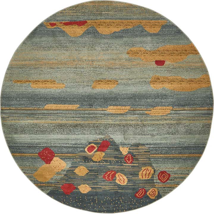 8' x 8' Kashkuli Gabbeh Round Rug