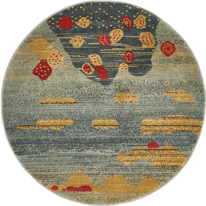 3' 3 x 3' 3 Kashkuli Gabbeh Round Rug