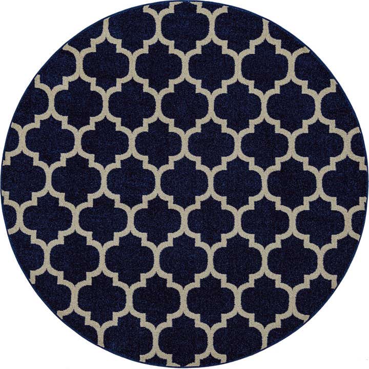 7' 10 x 7' 10 Lattice Round Rug