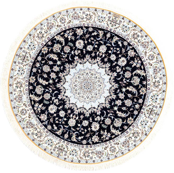 Detailfoto van 205cm x 205cm Nain Rond Vloerkleed