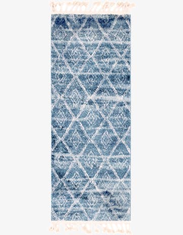Dark Blue Atlas Runner Rug