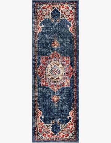 Dark Blue Eden Runner Rug