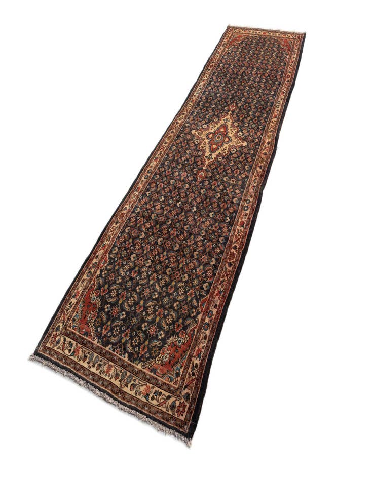 Detail image of 3' 6 x 12' 10 Hamedan Wool Runner Rug