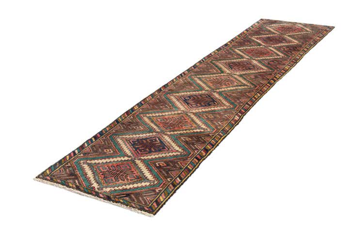 70cm x 300cm Hamedan Wool Runner Rug