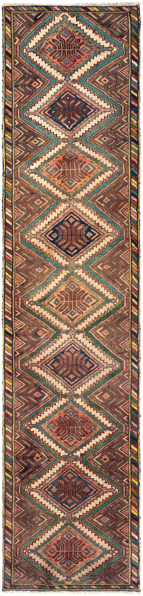 70cm x 300cm Hamedan Wool Runner Rug