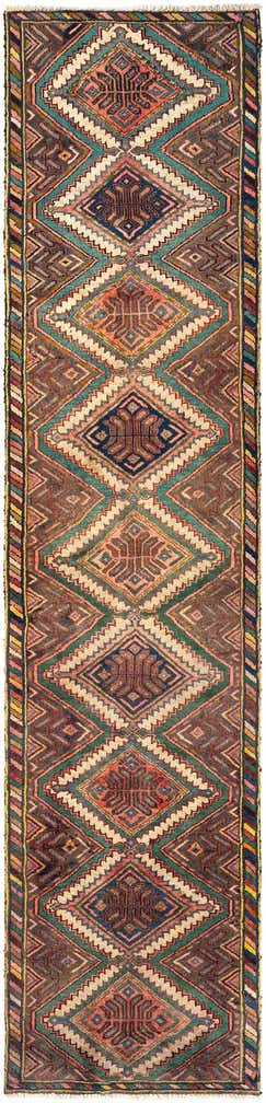 70cm x 300cm Hamedan Wool Runner Rug
