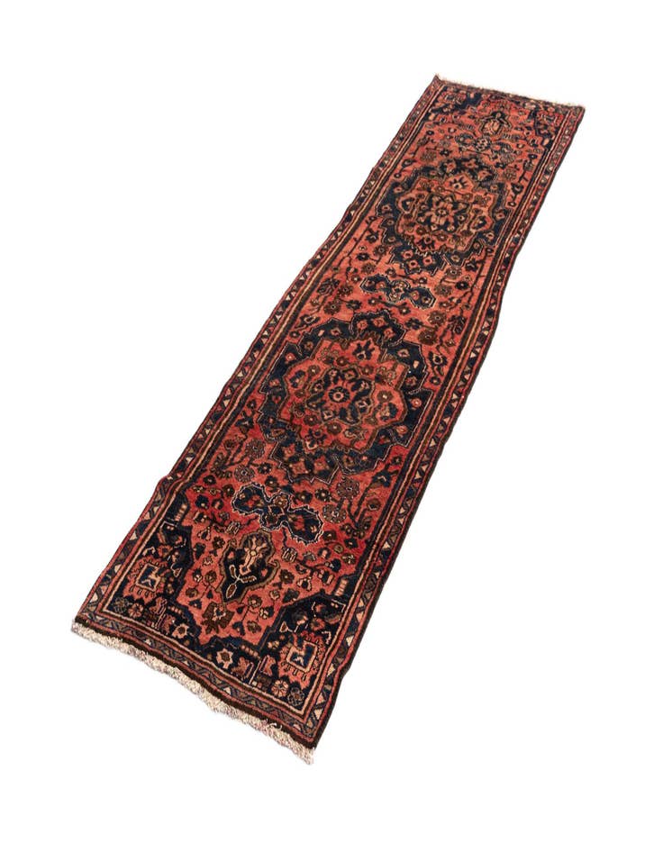 Detail image of 2' 8 x 9' 7 Hamedan Wool Runner Rug