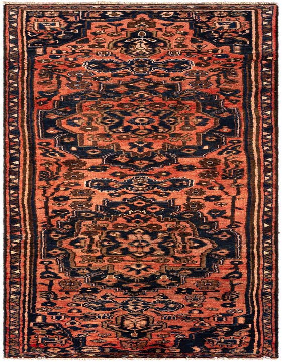 Detail image of 2' 8 x 9' 7 Hamedan Wool Runner Rug