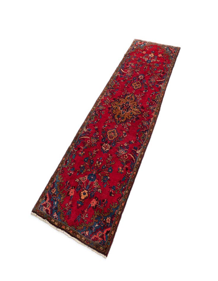 Detail image of 2' 9 x 9' Hamedan Wool Runner Rug