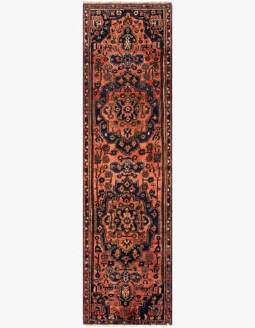 2' 8 x 9' 7 Hamedan Wool Runner Rug