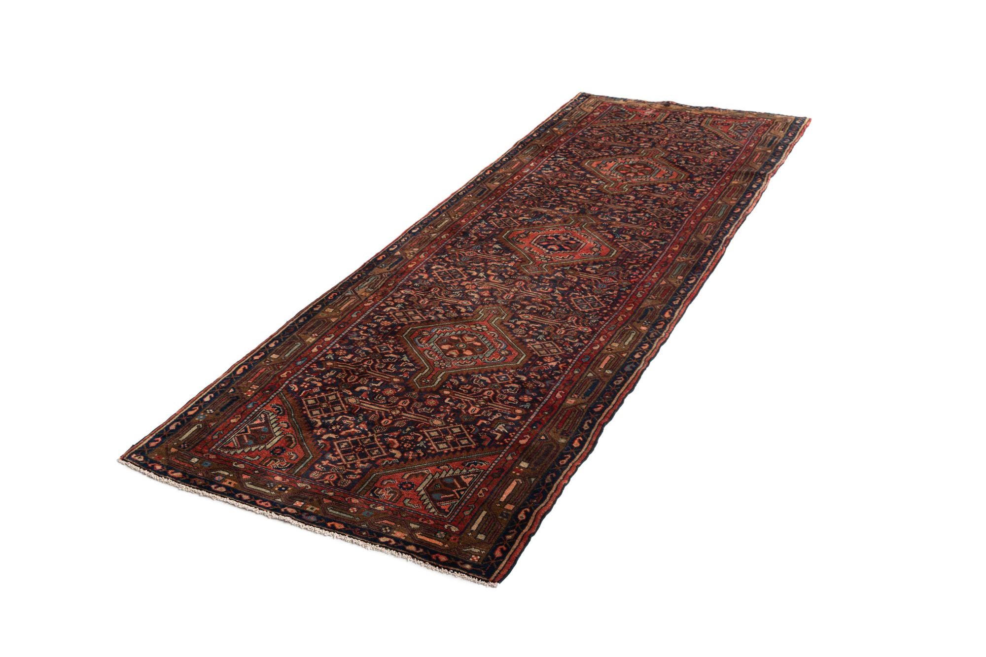 3' 8 x 10' 7 Hossainabad Wool Runner Rug