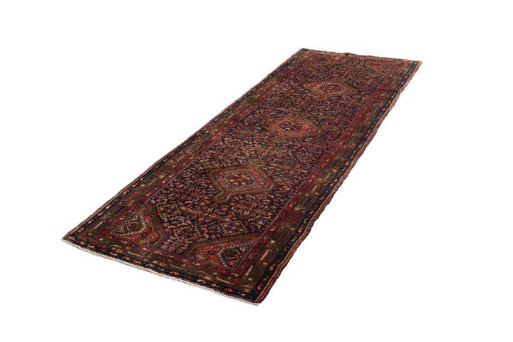 3' 8 x 10' 7 Hossainabad Wool Runner Rug
