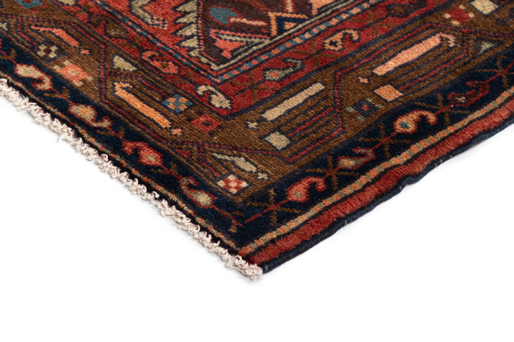 3' 8 x 10' 7 Hossainabad Wool Runner Rug