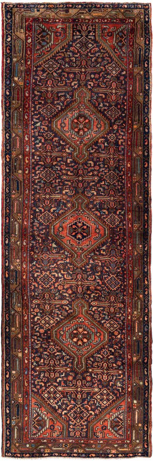 Detail image of 3' 8 x 10' 7 Hossainabad Wool Runner Rug