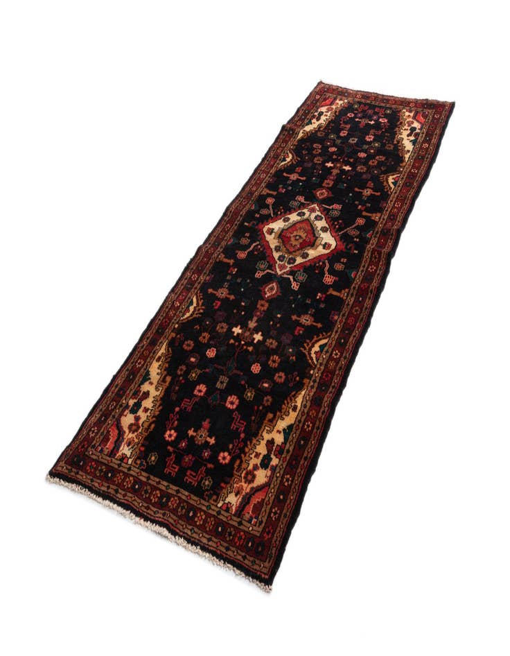 Detail image of 3' 7 x 9' 9 Hossainabad Wool Runner Rug
