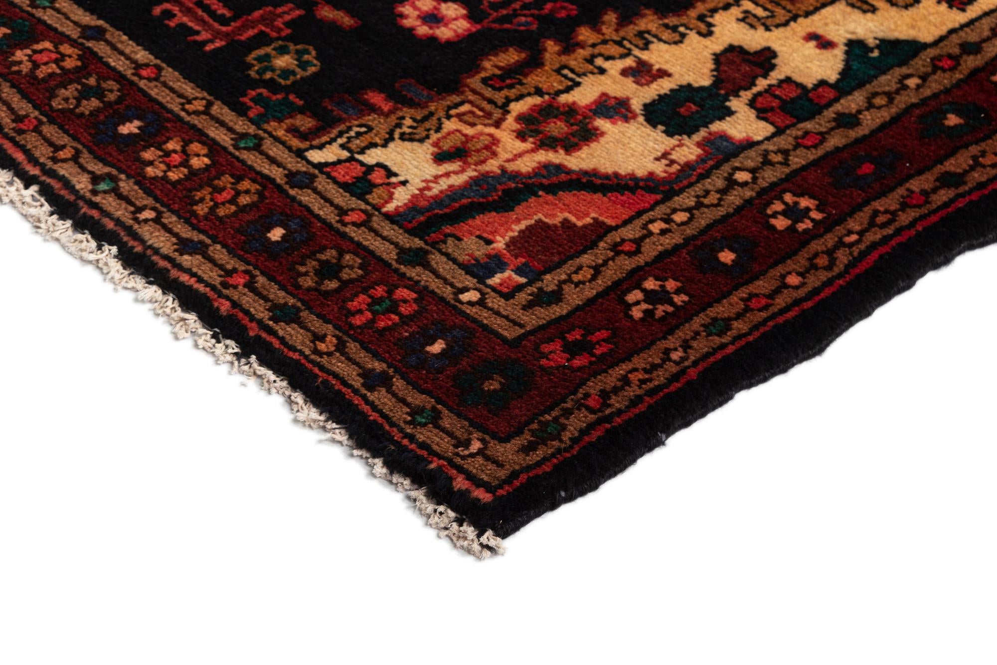 3' 7 x 9' 9 Hossainabad Wool Runner Rug