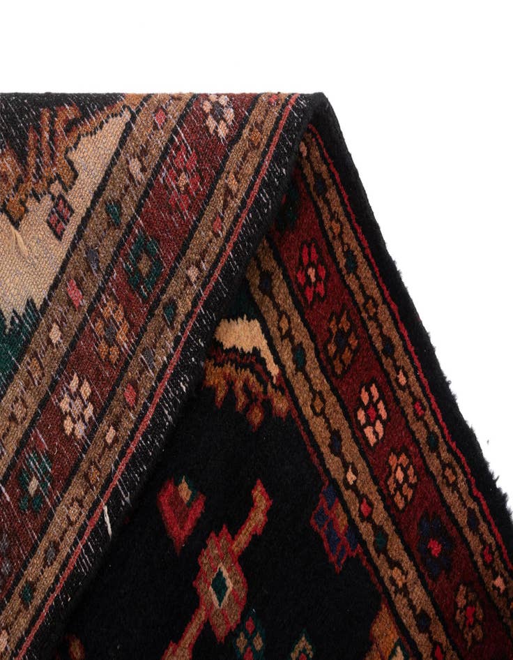 Detail image of 3' 7 x 9' 9 Hossainabad Wool Runner Rug