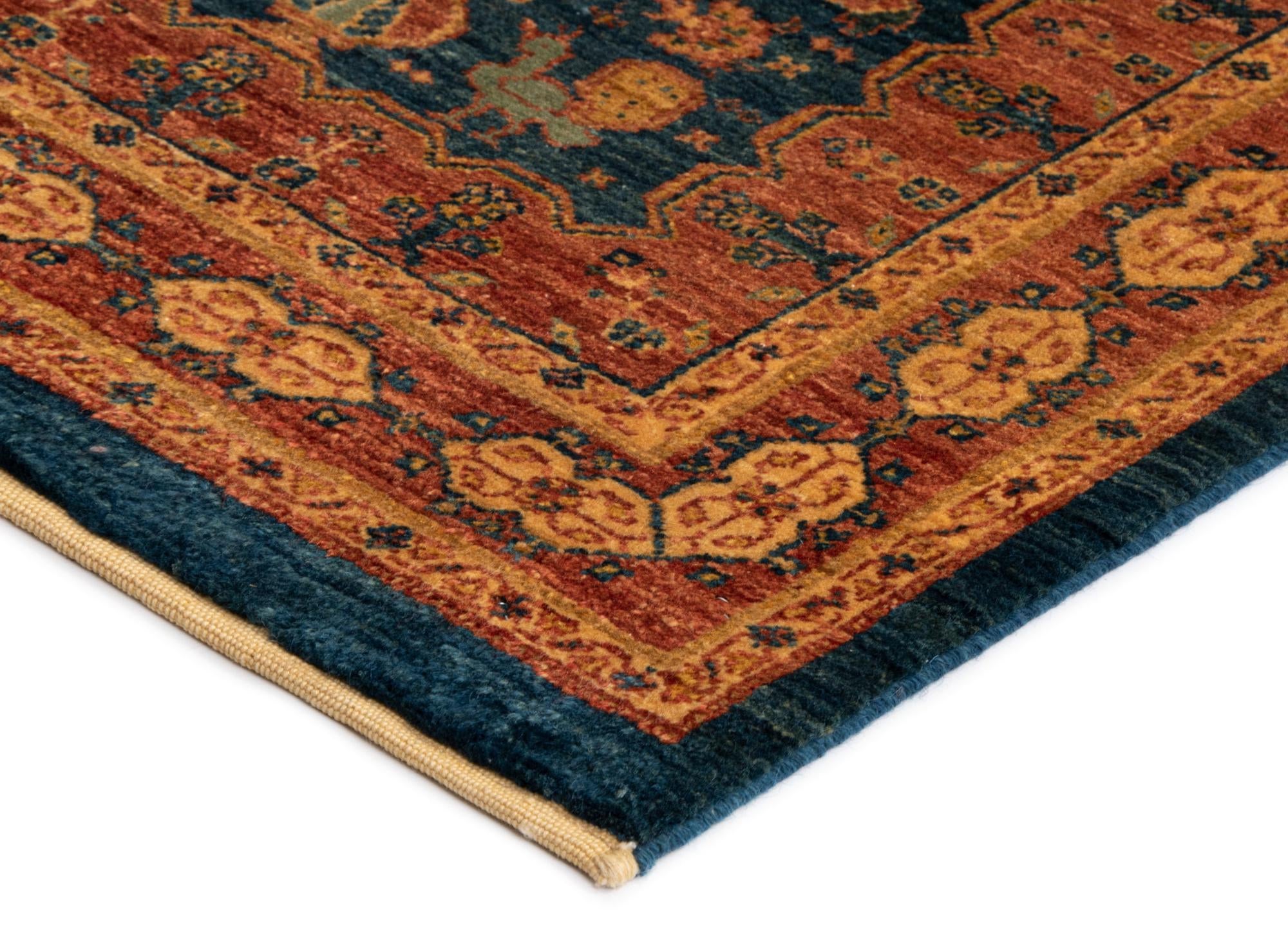 2' 8 x 9' 7 Luribaft Wool Runner Rug