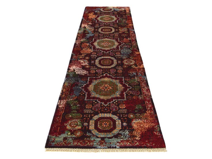 Detail image of 2' 7 x 9' 8 Hand Knotted Mamluk Ziegler Runner Rug