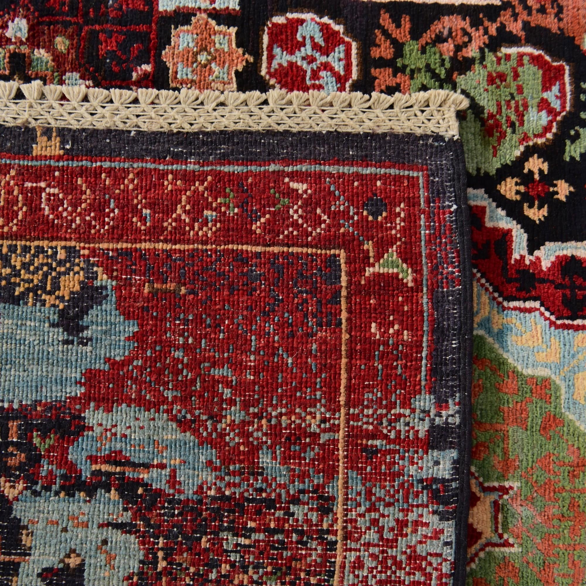80cm x 295cm Hand Knotted Mamluk Ziegler Runner Rug