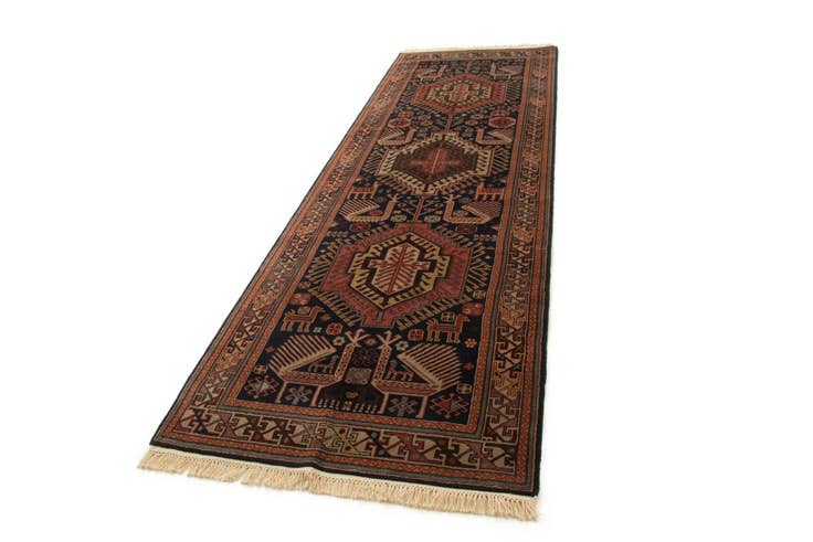 Detail image of 3' 8 x 11' 6 Moghul Schirwan Akast Runner Rug